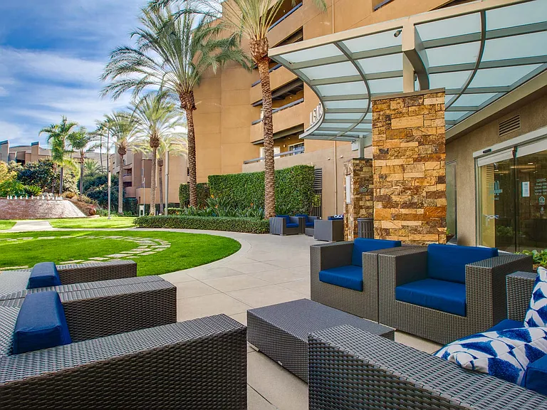 Relax with friends at our outdoor lounge