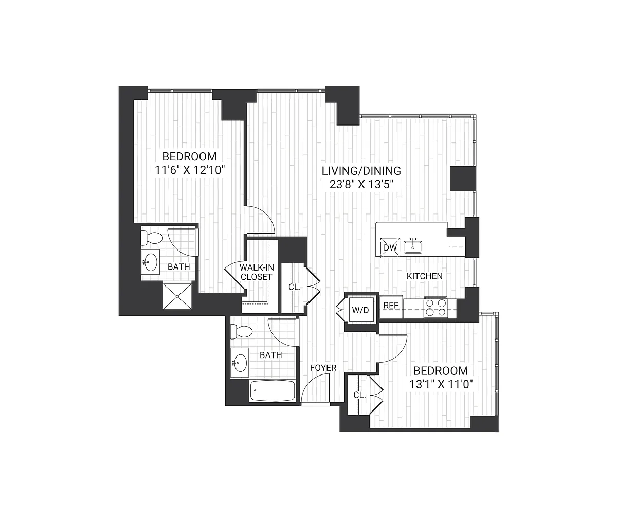 Floor plan B401 B6
