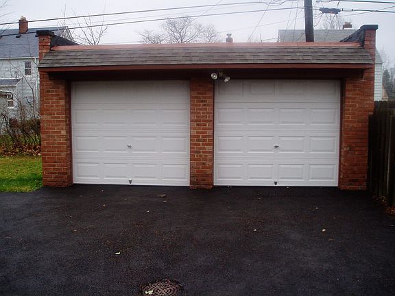 brick garage with electric