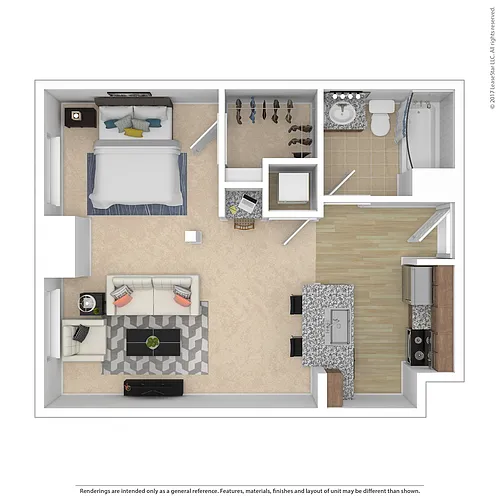 Floor plan Studio - P0A