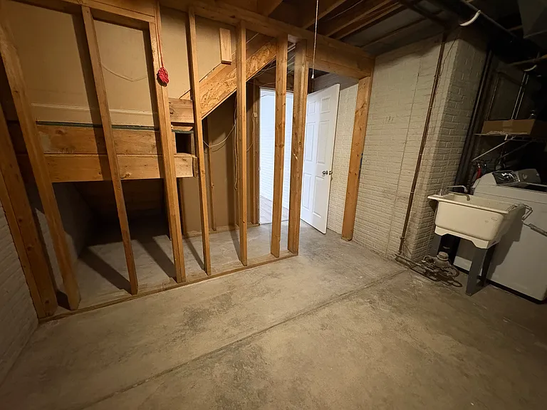 Basement Storage, Tub sink
