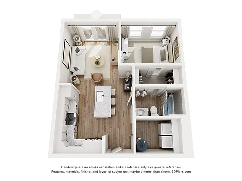 Floor plan Lemongrass | 1 Bed | 1 Bath