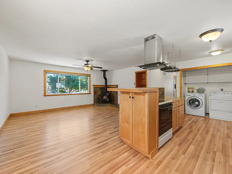 Washer and dryer are included with the property