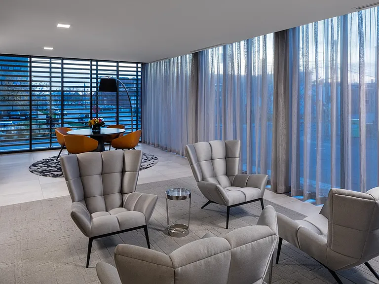 Hotel inspired lobby and reception area