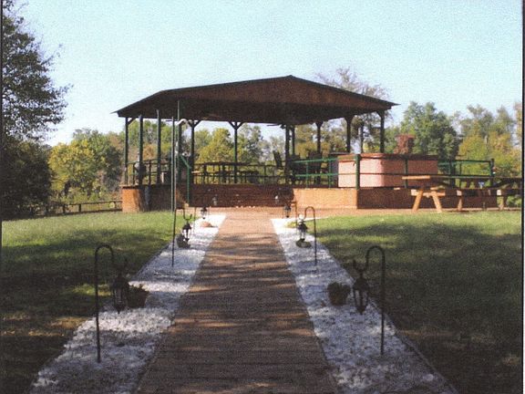 Gazebo and hot tub