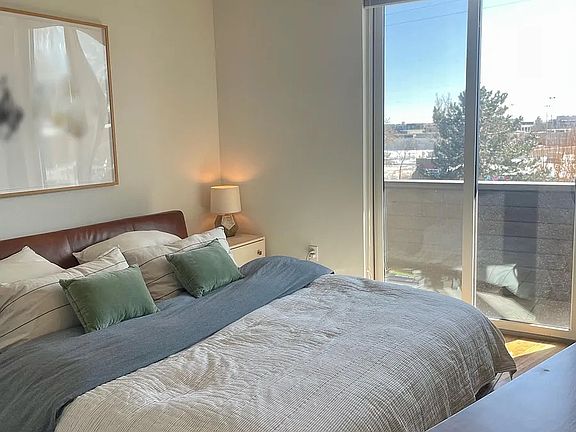 Primary bedroom with south facing deck