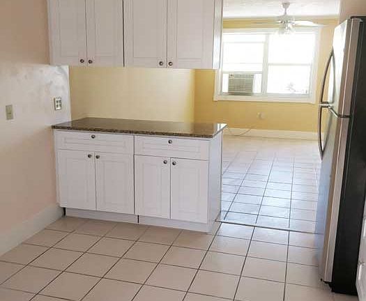kitchen island towards living room
