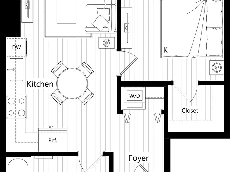 HA1 | 1 Bed | 1 Bath floor plan Verra