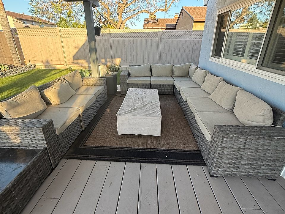 Backyard - seating and gas fire pit