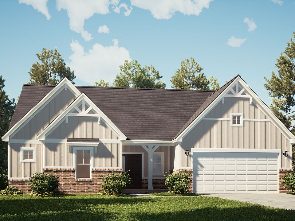 The Taylor Elevation C Shown with Brick Option A
