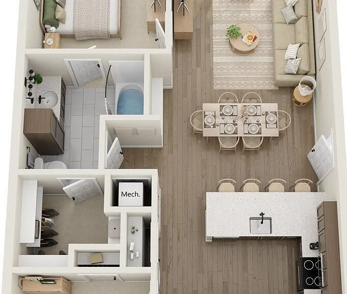 A4 floor plan Asher Towne Lake