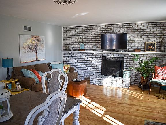 Open concept-large fireplace
