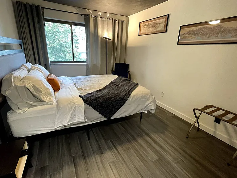 shown with queen bed