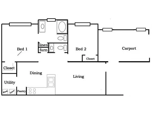 Floor plan 2 Bedroom