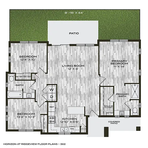 Floor plan 3 Bed 2 Bath