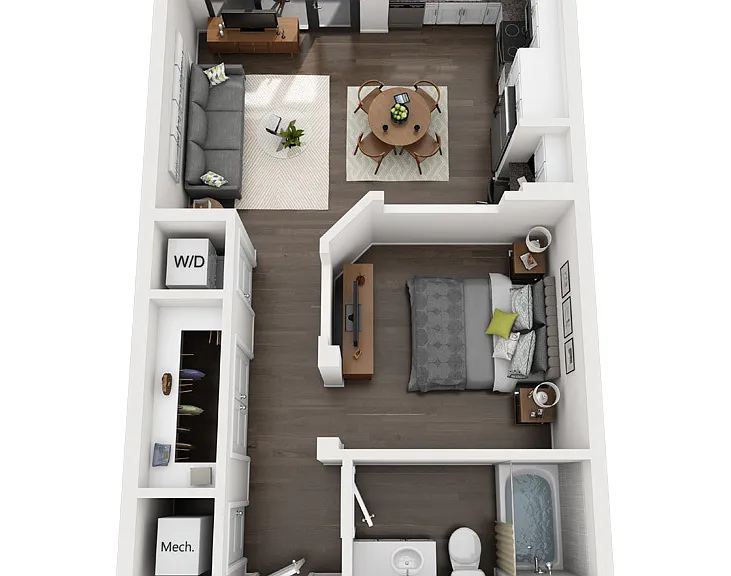 Silk (A6) floor plan Ellison On Broad