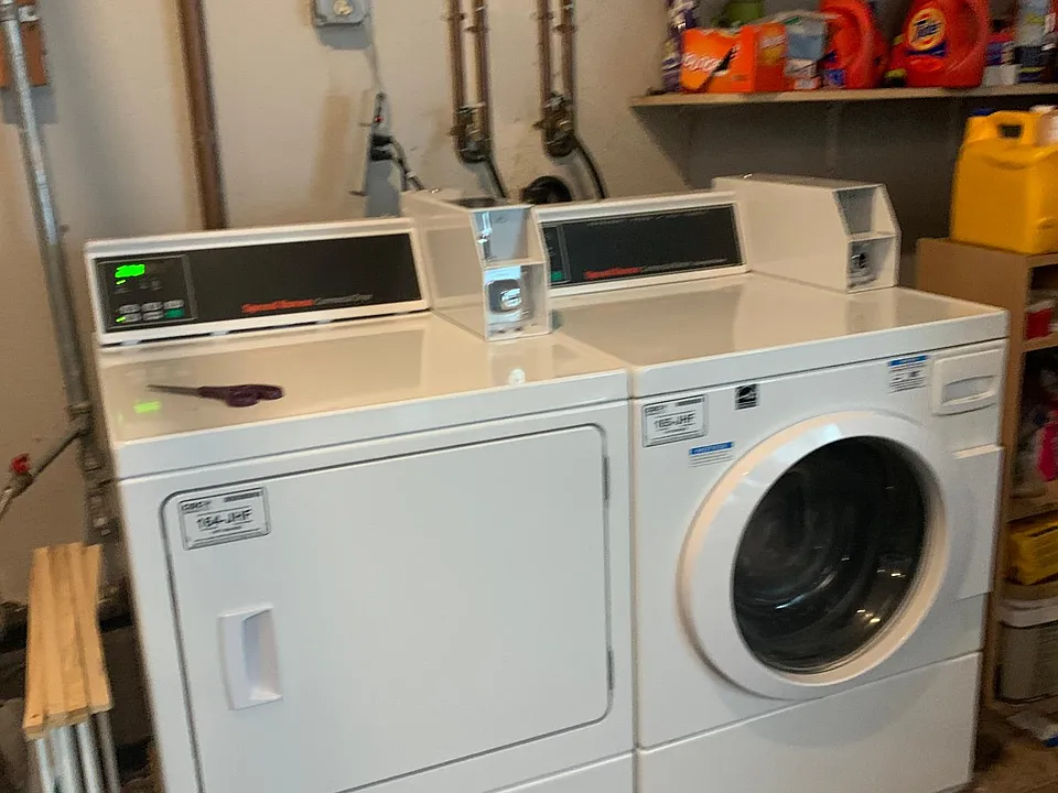 Shared laundry between 3 units.