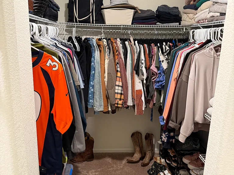 Walk-in closet master bedroom
