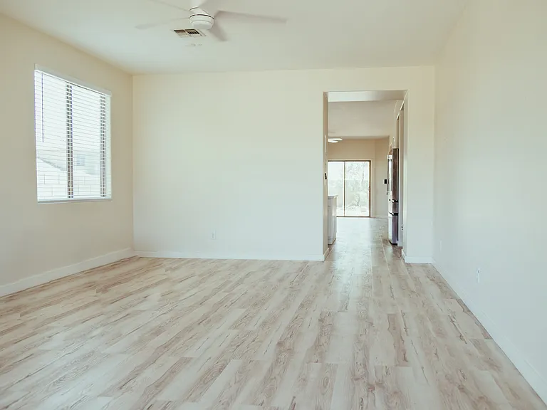 front entry and living room