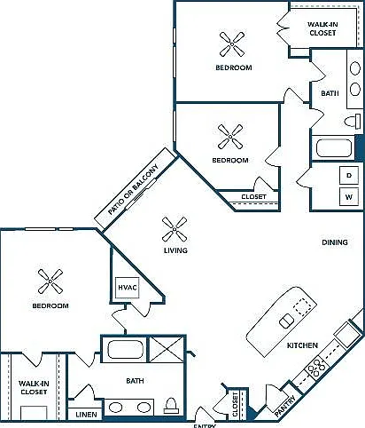 3 Bedroom | 2 Bath | 1617 SF 3 Bedroom | 2 Bath | 1617 SF