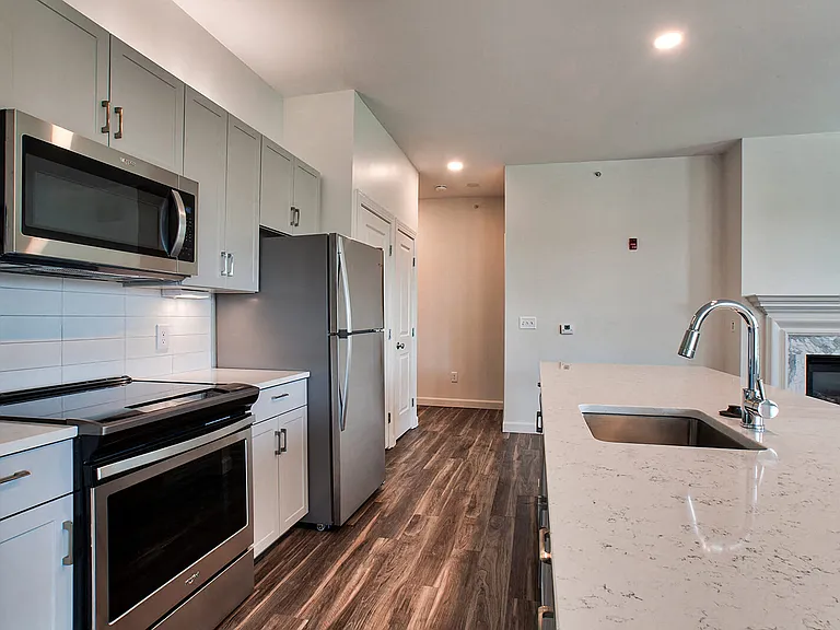 Wood floors throughout renovated units
