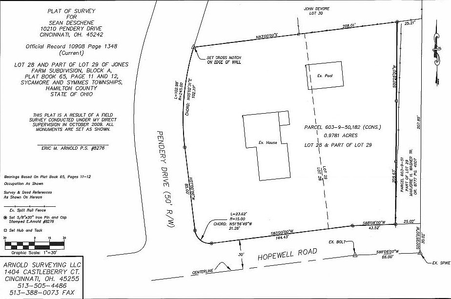 Plat of Survey Oct 2009