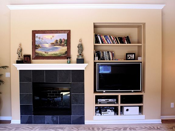 Entertainment Center and Fireplace 