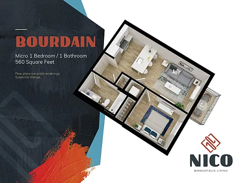 Floor plan Bourdain