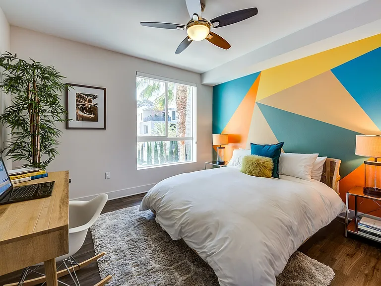 Runway Playa Vista Model Bedroom Accent Wall