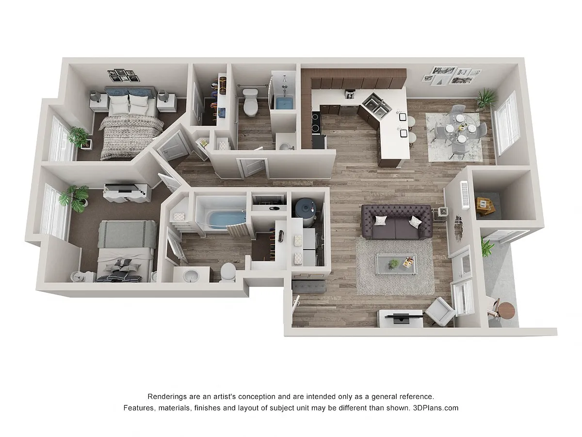 Floor plan Two Bedroom