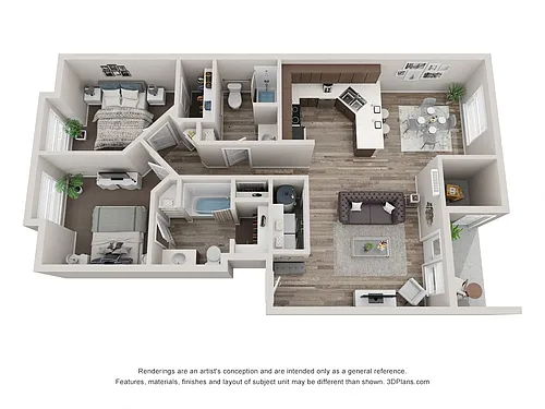 Floor plan Two Bedroom