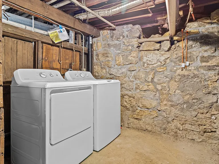 Private washer/dryer in basement.