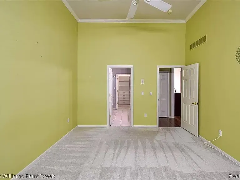 View from Master bedroom into bathroom