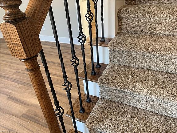 Stained Exposed End Stair Tread detail