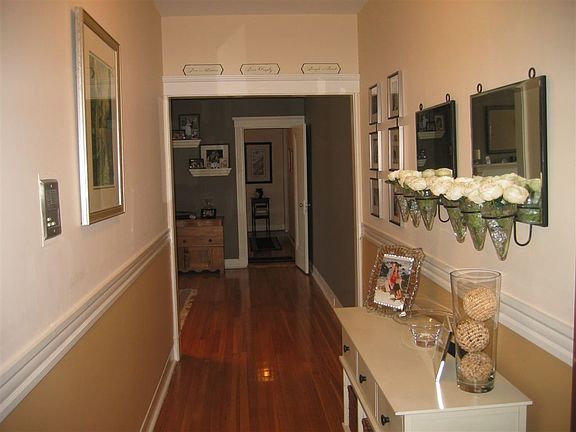 View from entryway - LR on Left BRs L & R through door