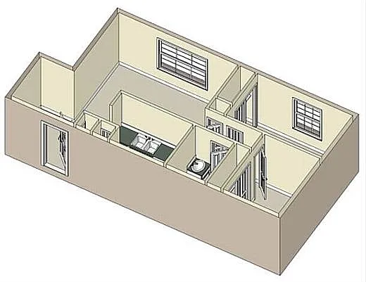 Floor plan Lionel - Two Bedroom