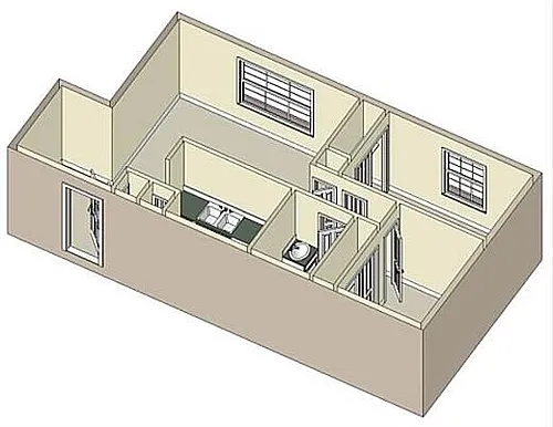 Floor plan Lionel - Two Bedroom