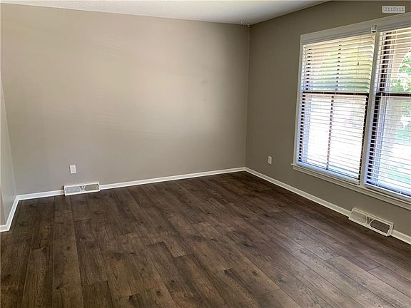 Living room with wood floors