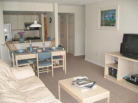 living room with Kitchen