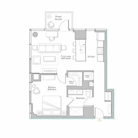 Floor plan Tier 05 - 816 SF
