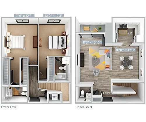 Floor plan R_2B2.5B_1146SF_218-Premier