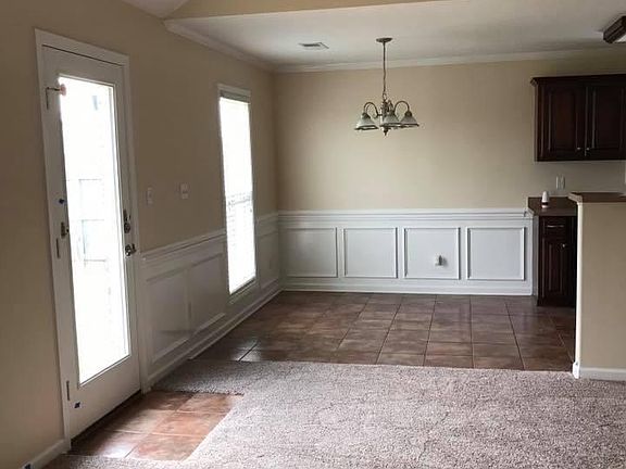 View from great room to eating area