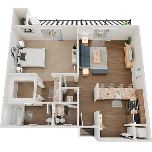 Floor plan 1 BED CLASSIC/LUXURY