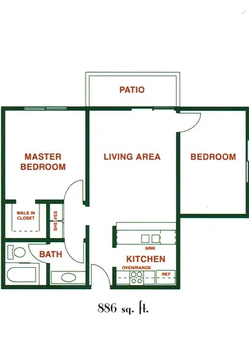 Floor plan Serrano 2x1 Floor Plan