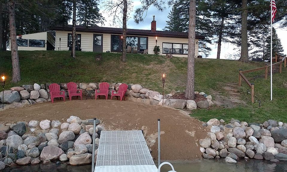 Beach and seating area