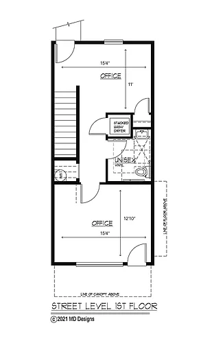 Floor plan Live/Work Townhome