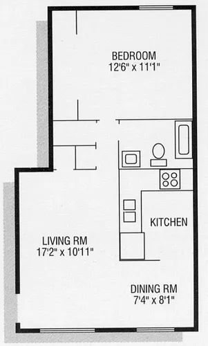 Floor plan 1 Bedroom