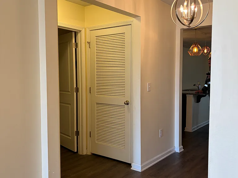 Looking towards laundry room & garage entry door