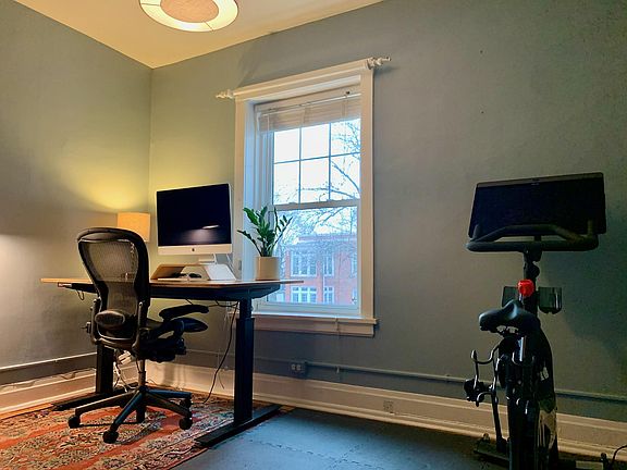 Fourth bedroom currently used as a home office and exercise room.