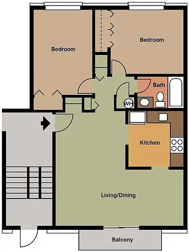 Floor plan Two Bedroom